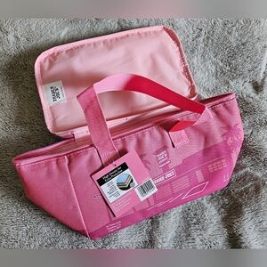 Trader Joe's Mini Insulated Tote Bag Pink